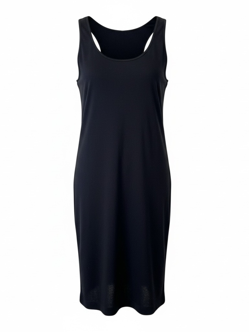 Black Sleeveless Scoop Neck Mini Dress -